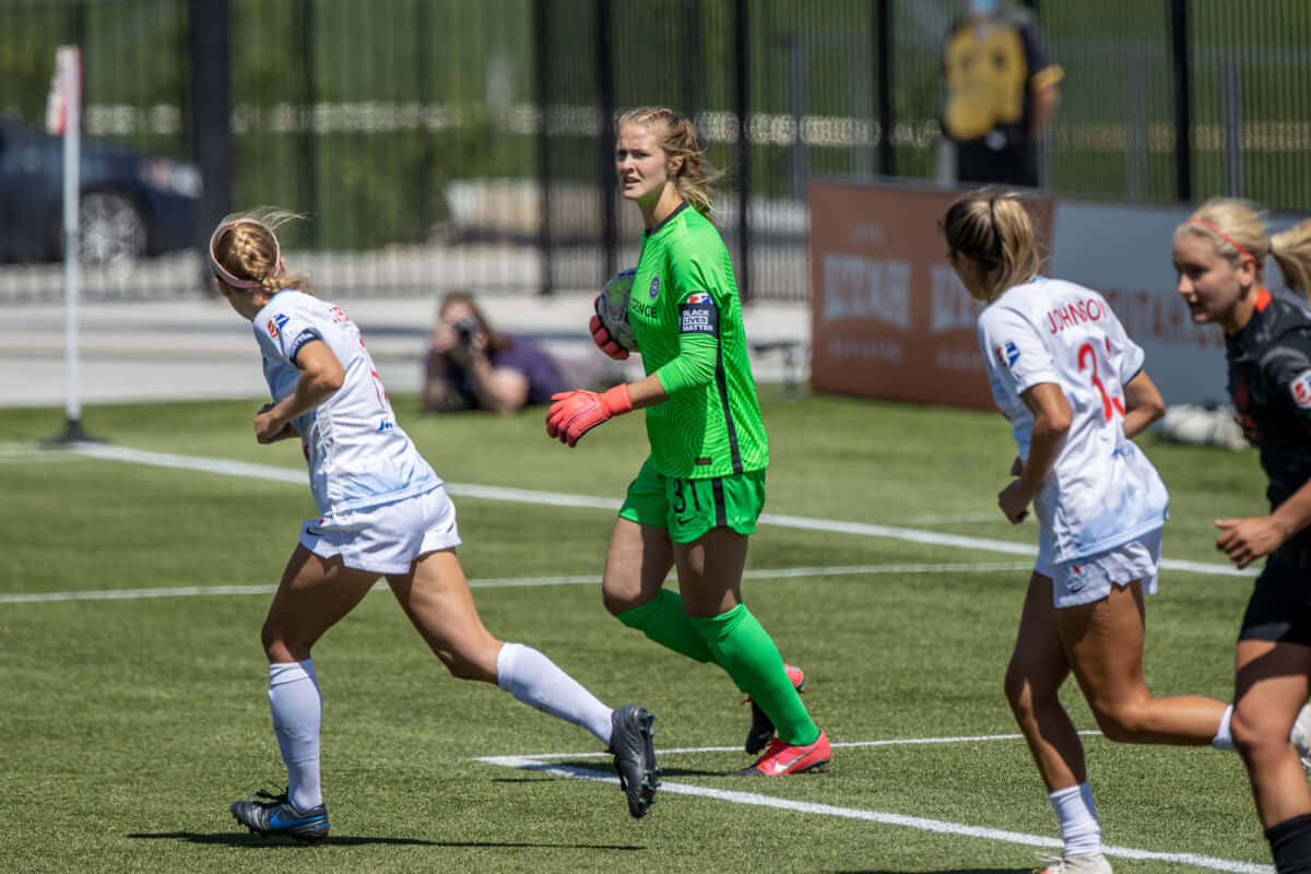 Gardienne De But Féminine En Action Fond d'écran