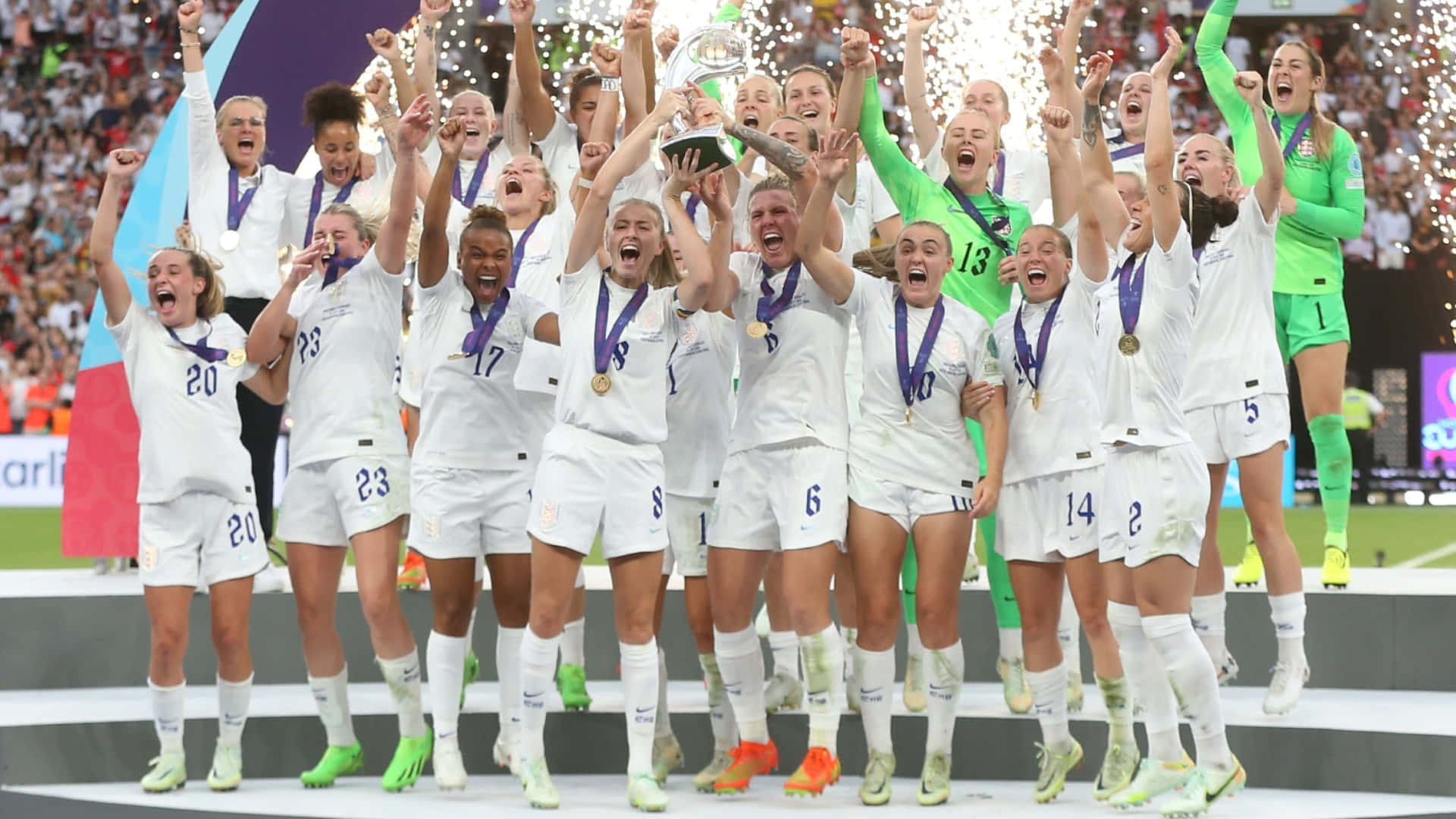 Women Soccer Team Celebration.jpg Wallpaper