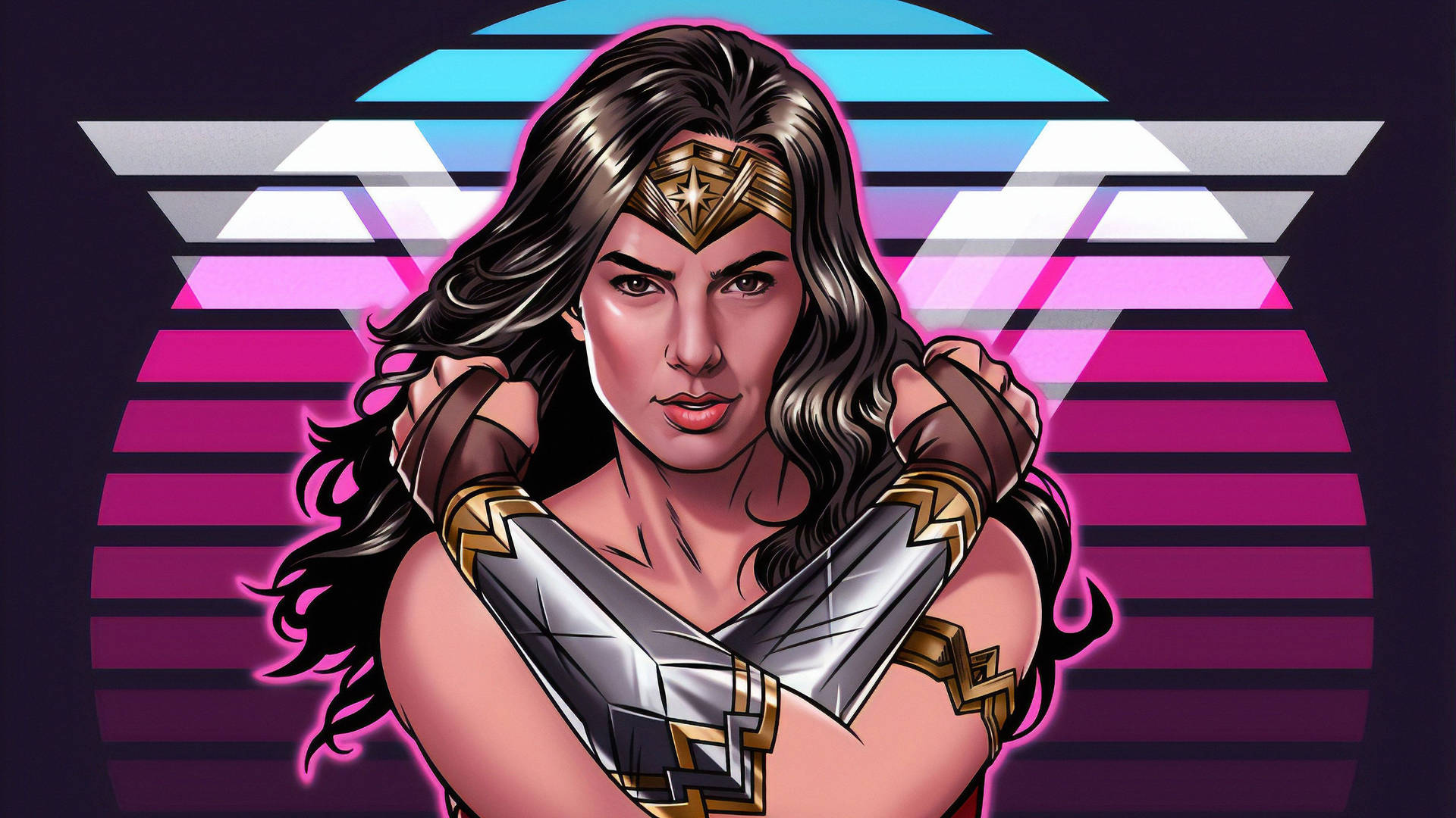 Wonder Woman 1984 Digital Retro Illustration