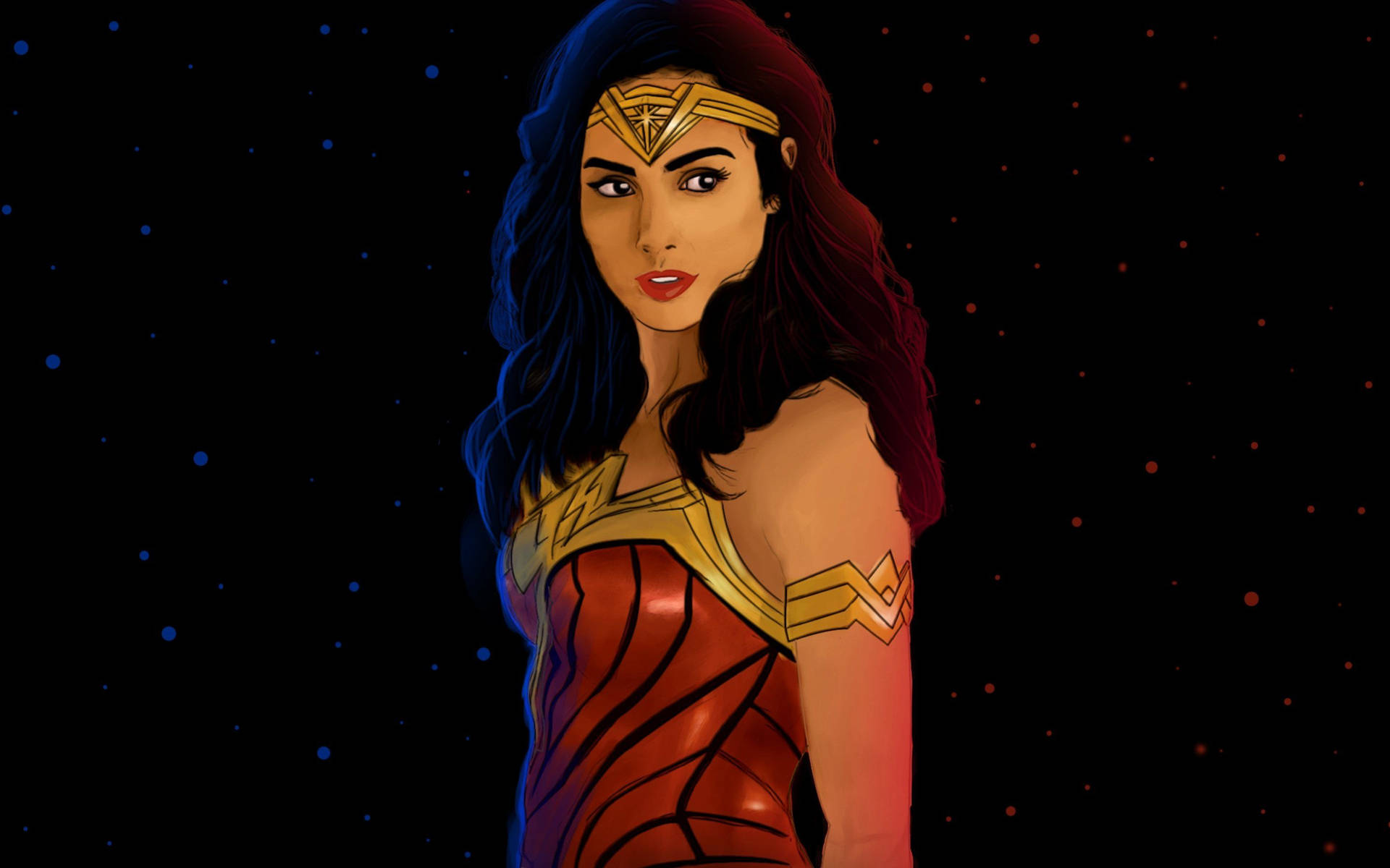 Wonder Woman 1984 Minimalistic Digital Illustration