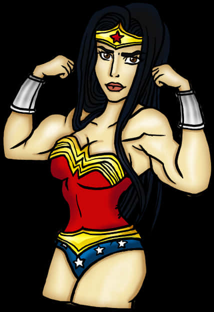 Wonder Woman Animated Pose PNG