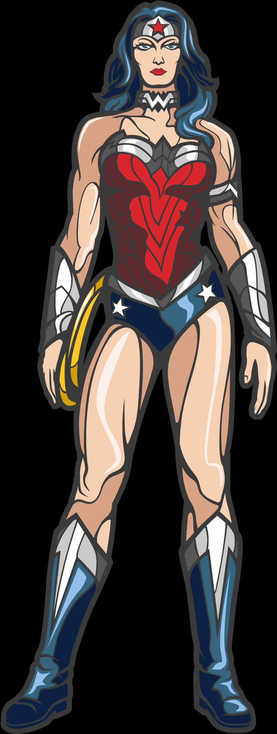 Wonder Woman Animated Stance PNG