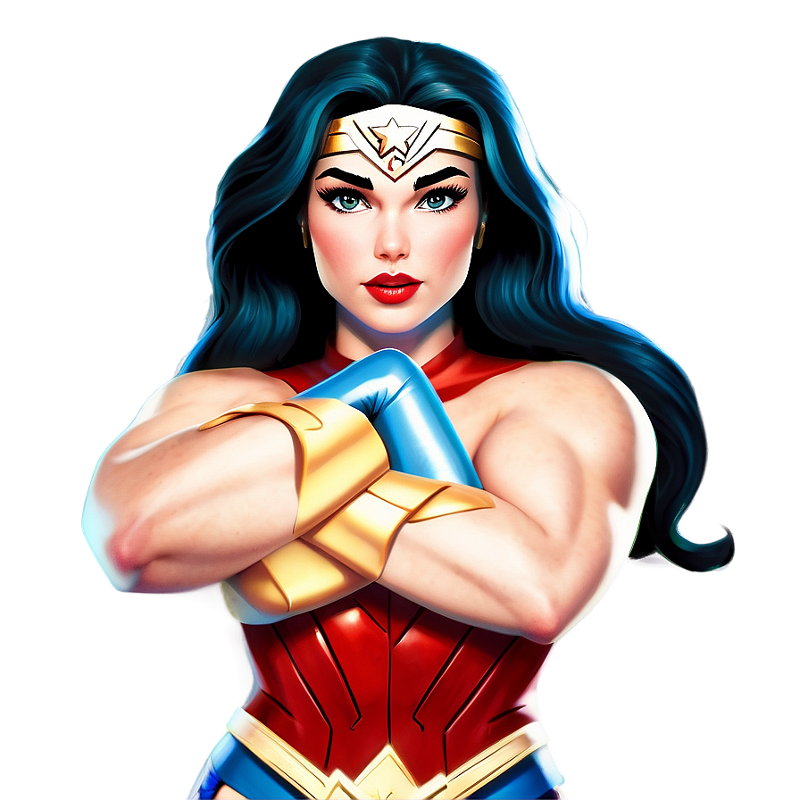Wonder Woman Animated Style Png Pno PNG