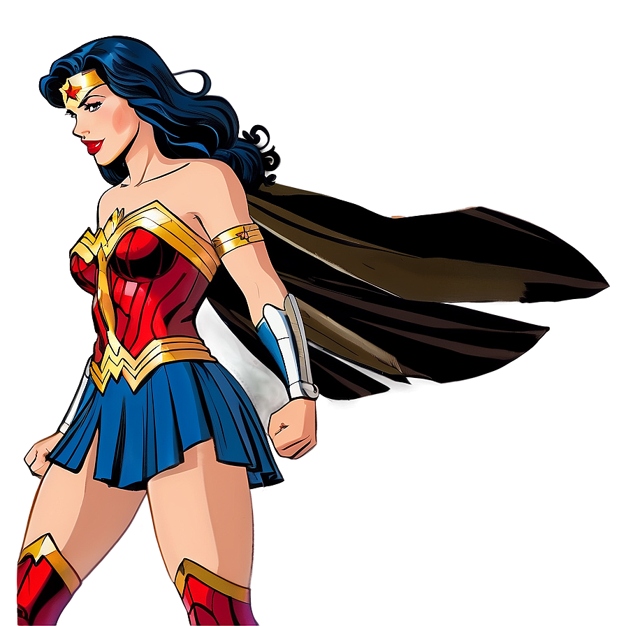 Download Wonder Woman Animated Style Png Xnx | Wallpapers.com