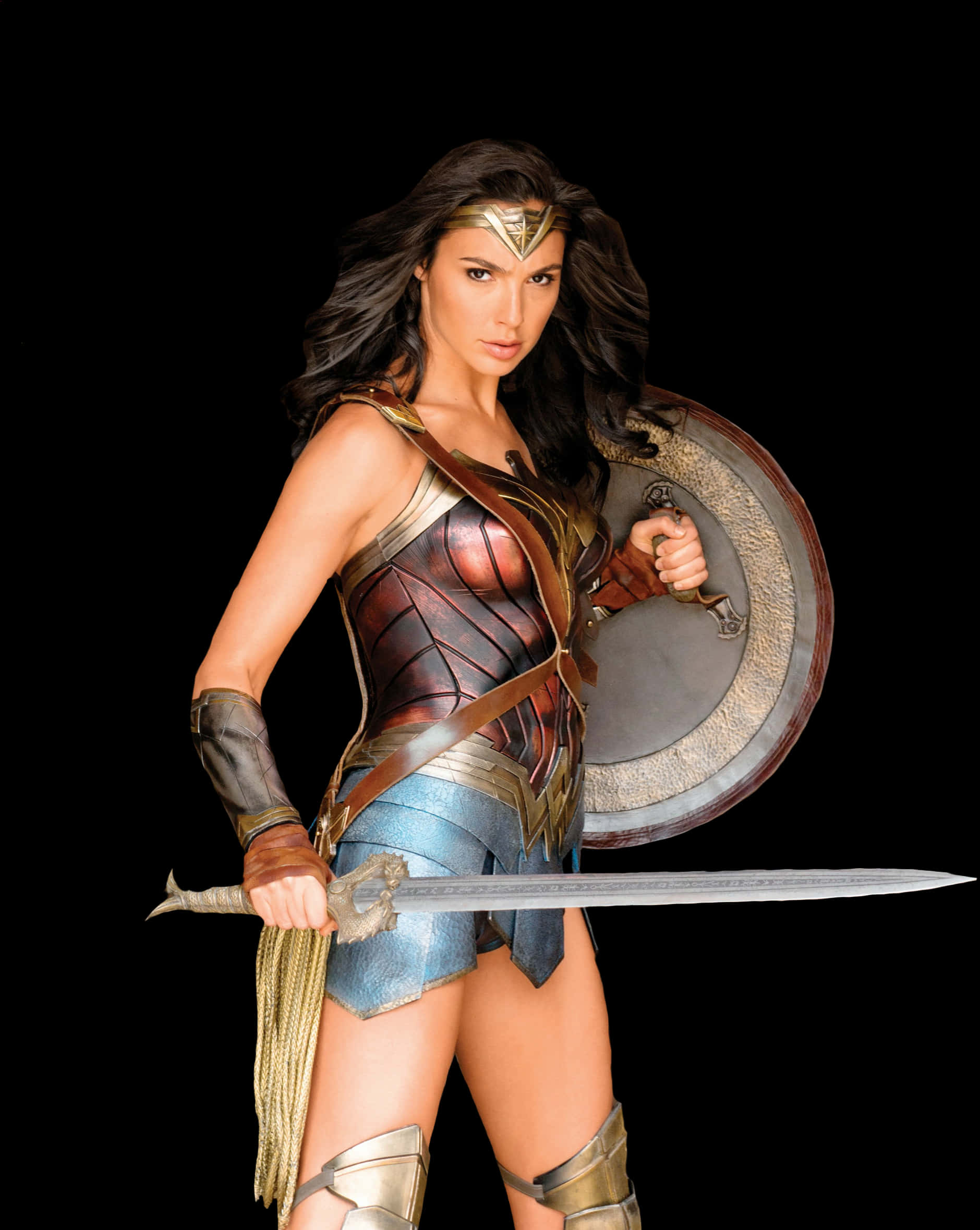 Wonder Woman Armored Stance PNG