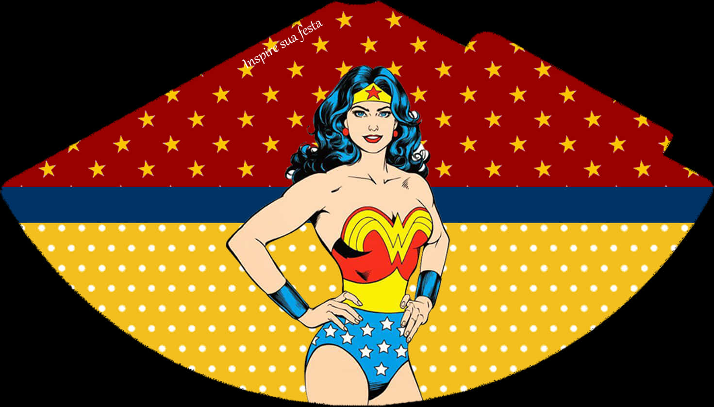 Wonder Woman Classic Comic Art PNG