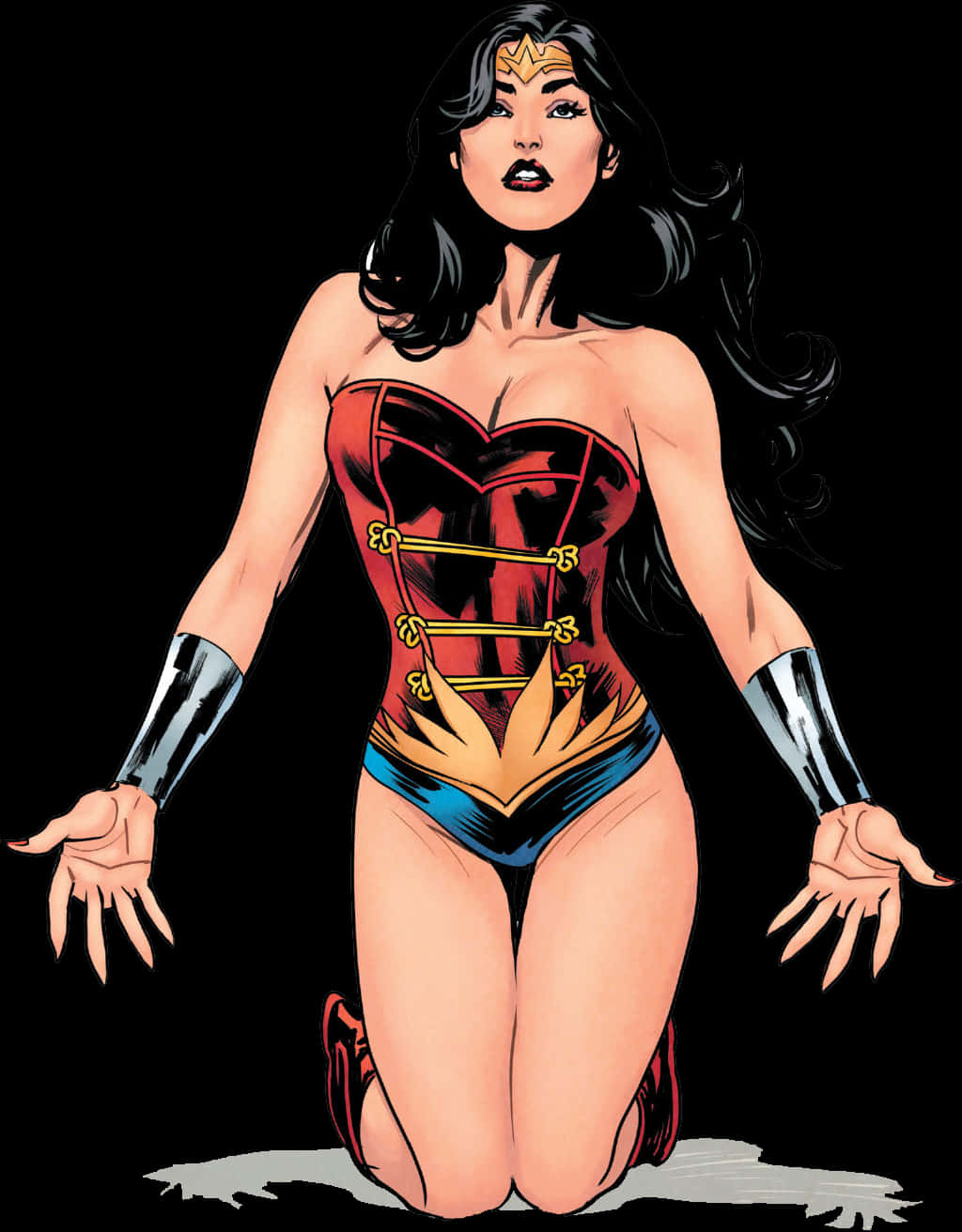 Wonder Woman Classic Comic Pose PNG