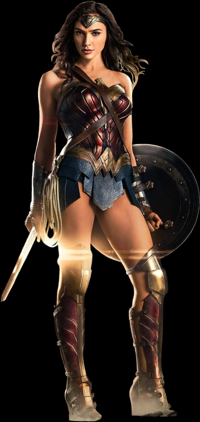 Wonder Woman Full Costume Pose PNG