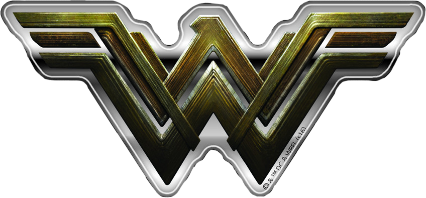 Wonder Woman Logo Metallic Design PNG