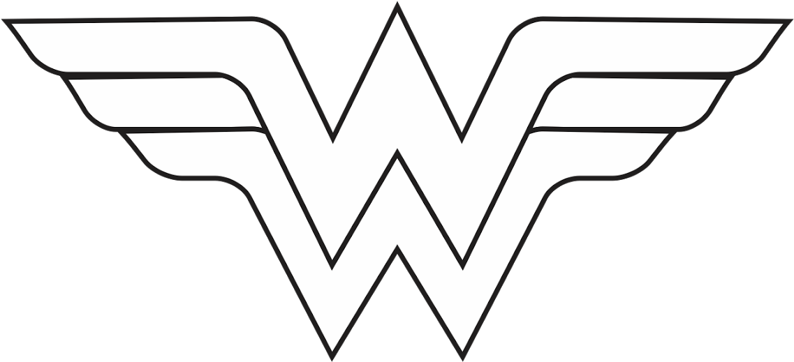 Wonder Woman Logo Outline PNG