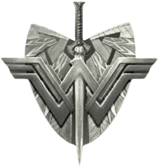 Wonder Woman Logo Sword Emblem PNG