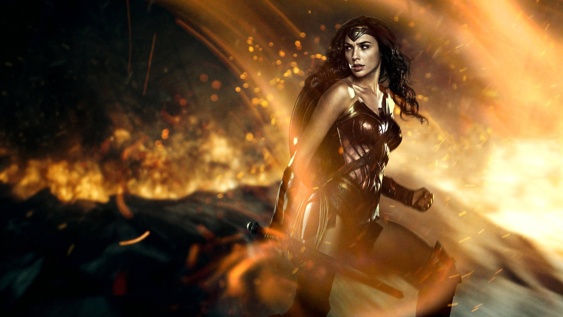 Download Wonder Woman On Fire Wallpaper 