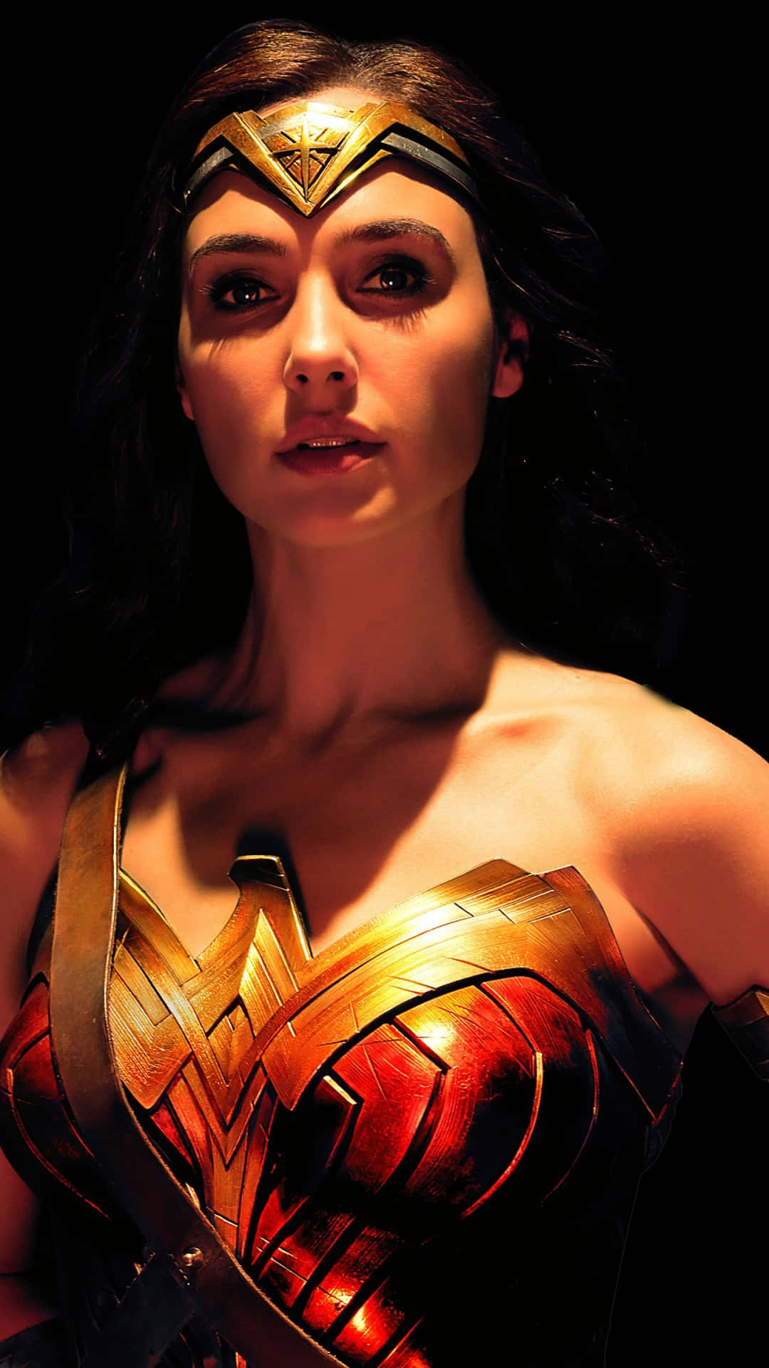 Wonder Woman stands tall and proud, never to kneel before her enemies.