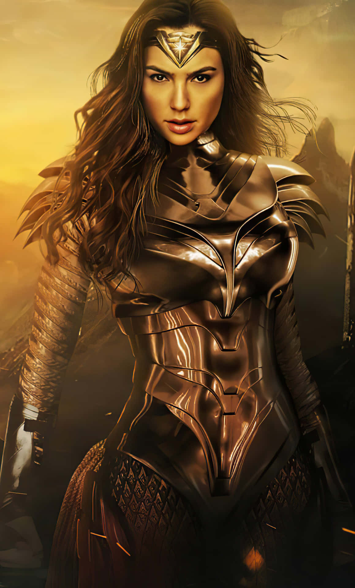 Gal Gadot as Diana Prince, the Amazonian superhero from DC's Wonder Woman franchise