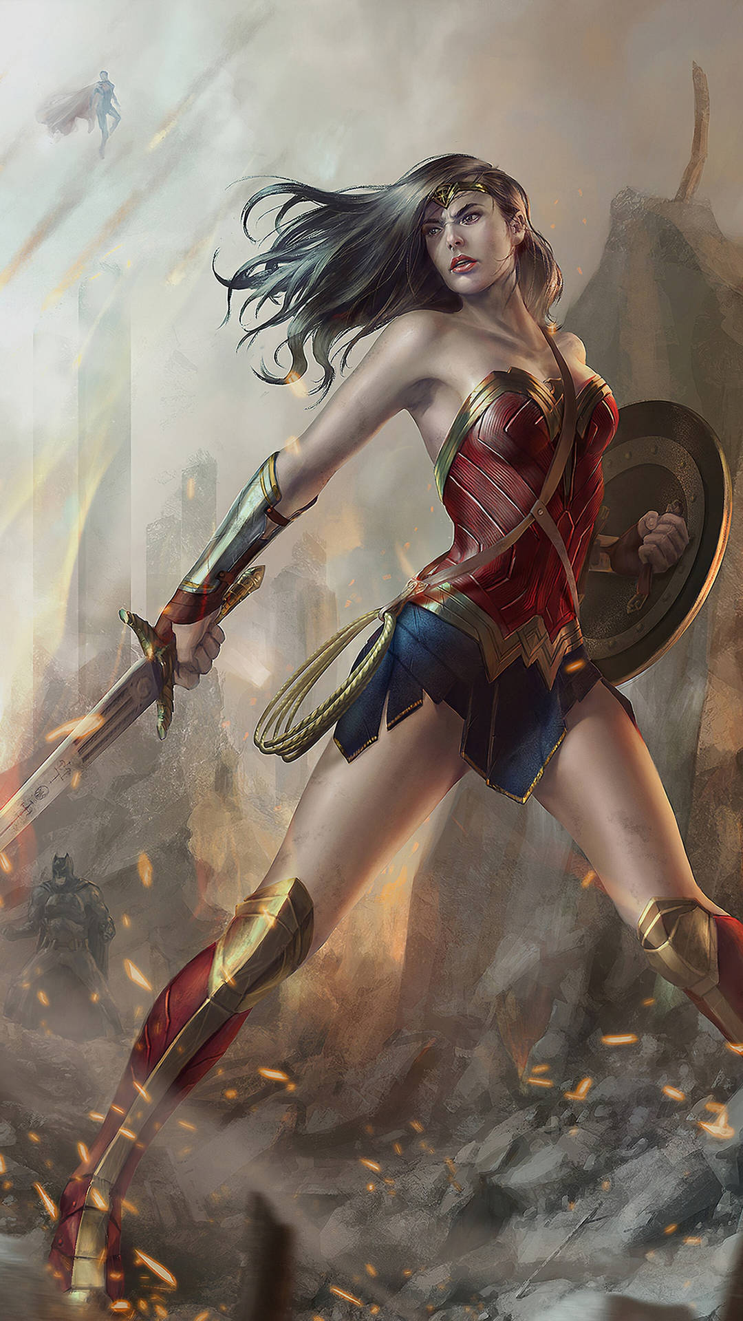 Wonder Woman Superhero Dc Comics Background