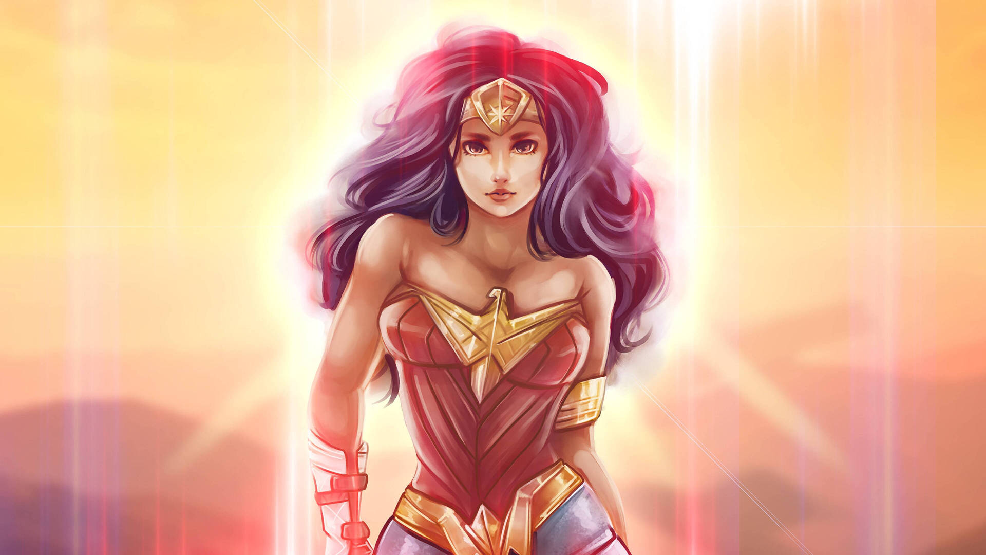 Wonder Woman Superhero Fanart Background