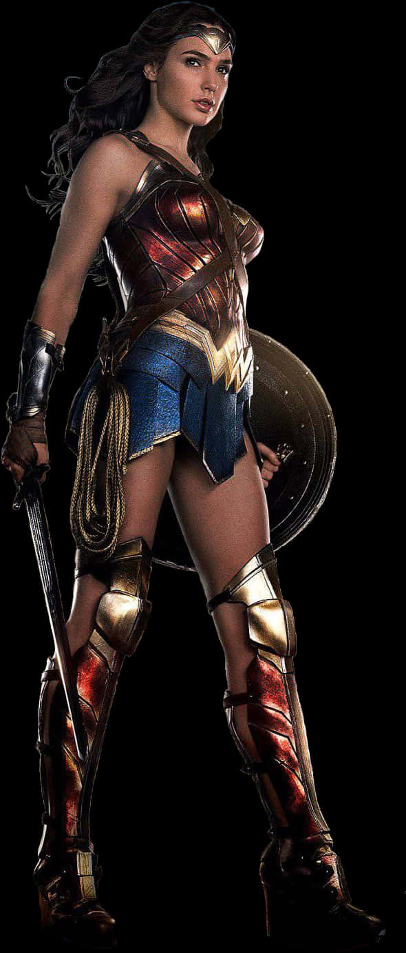 Wonder Womanin Battle Gear PNG