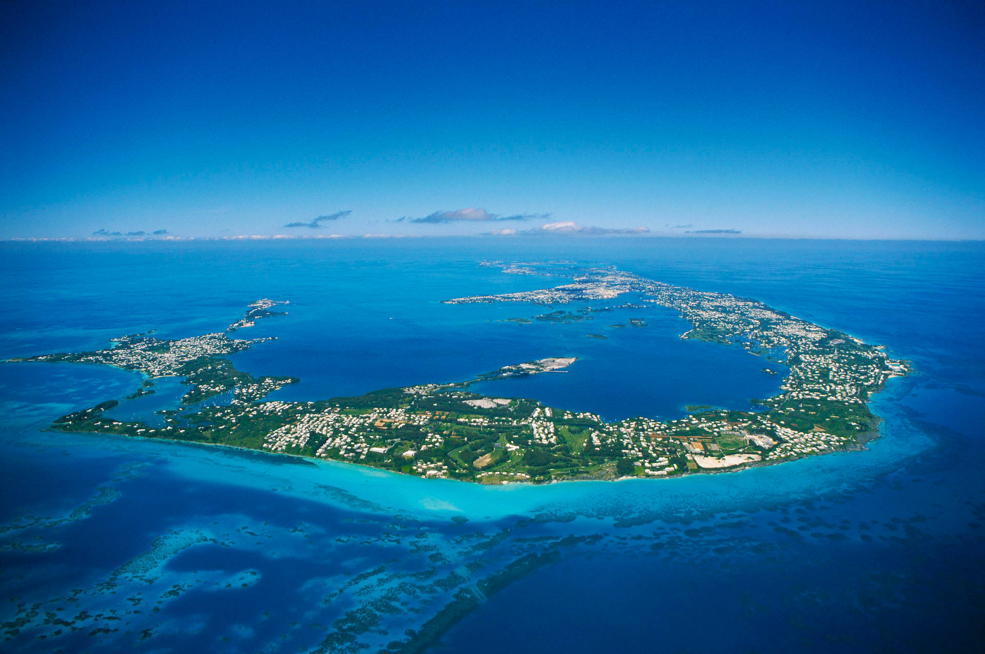 Vidunderlig Bermuda Aerial View Wallpaper
