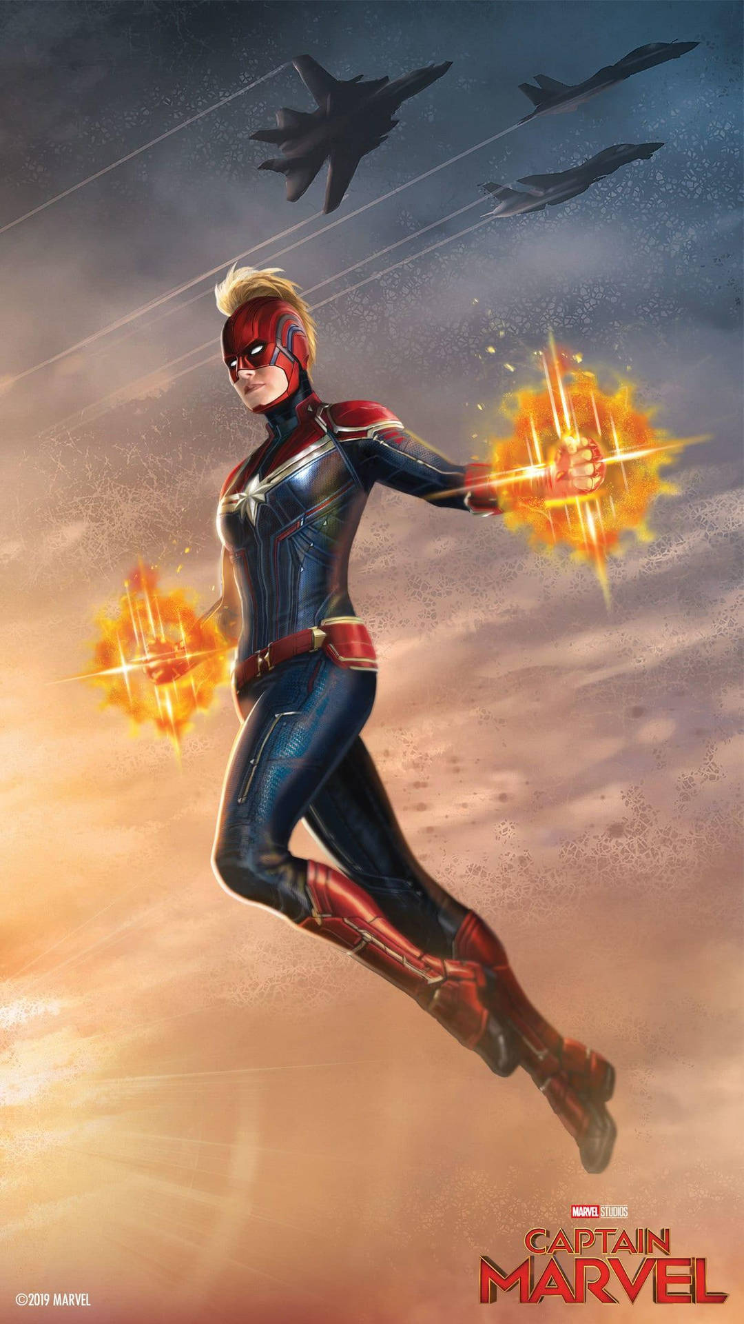 Fantastisk Captain Marvel iPhone tapet! Wallpaper