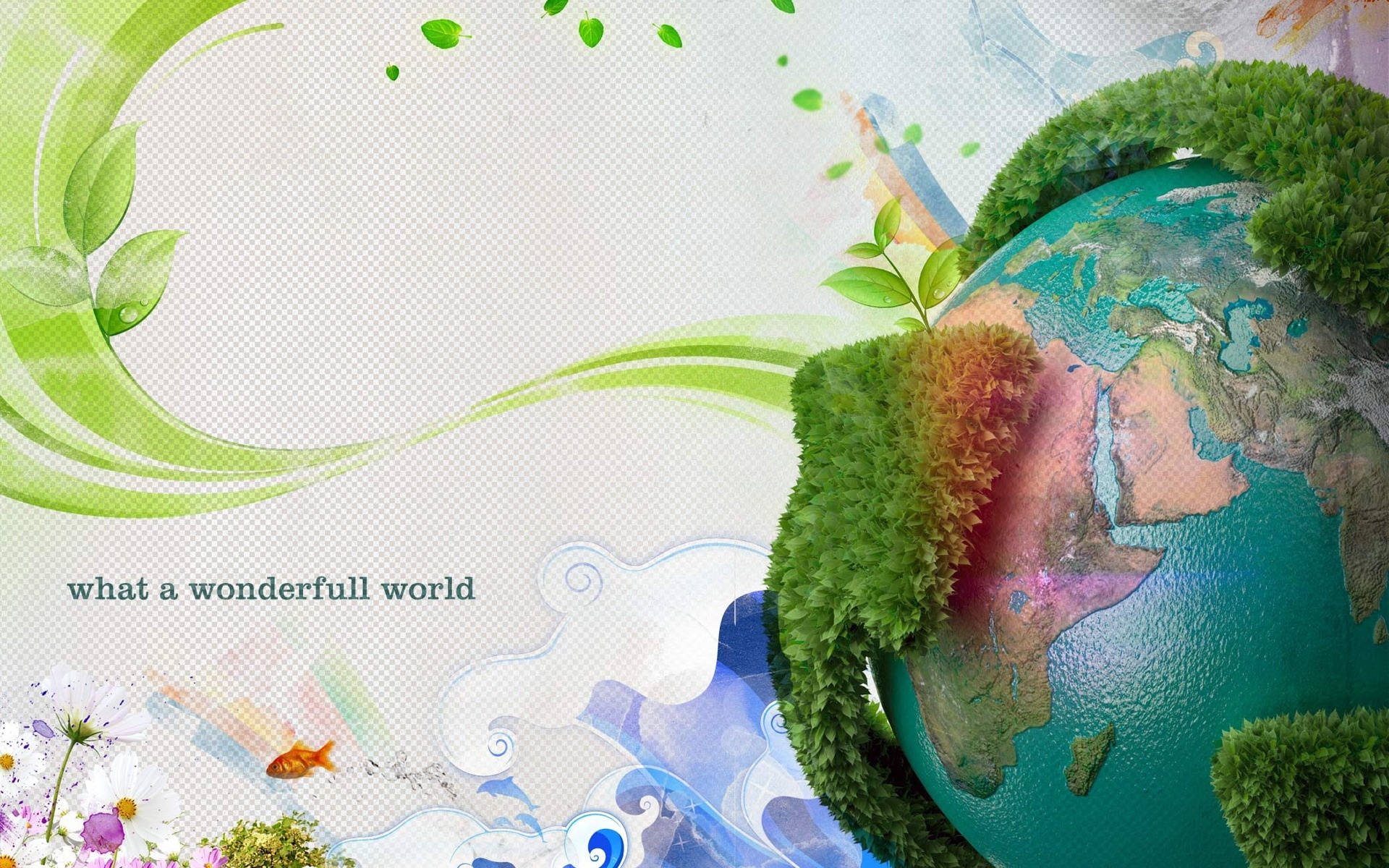 Wonderful Earth Day 3D Art Wallpaper