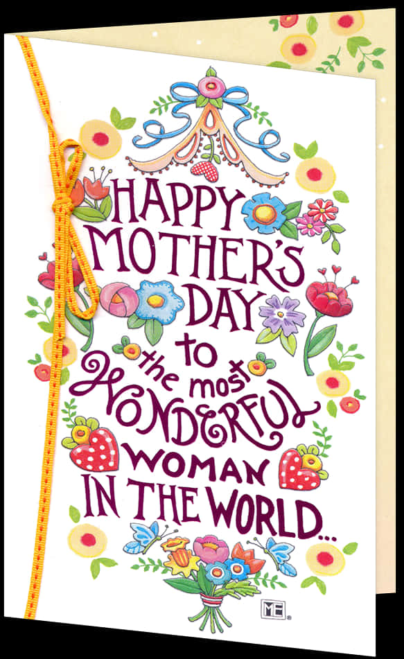 Wonderful Woman Mothers Day Card PNG