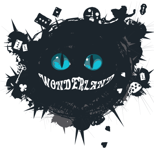 Wonderland Cheshire Cat Grunge Art PNG