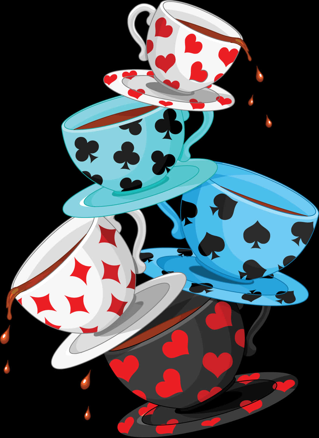 Wonderland Tea Party Cups PNG