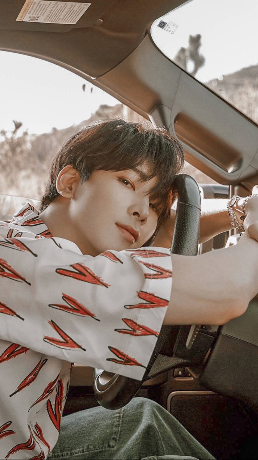 Wonwoo Riding A Car