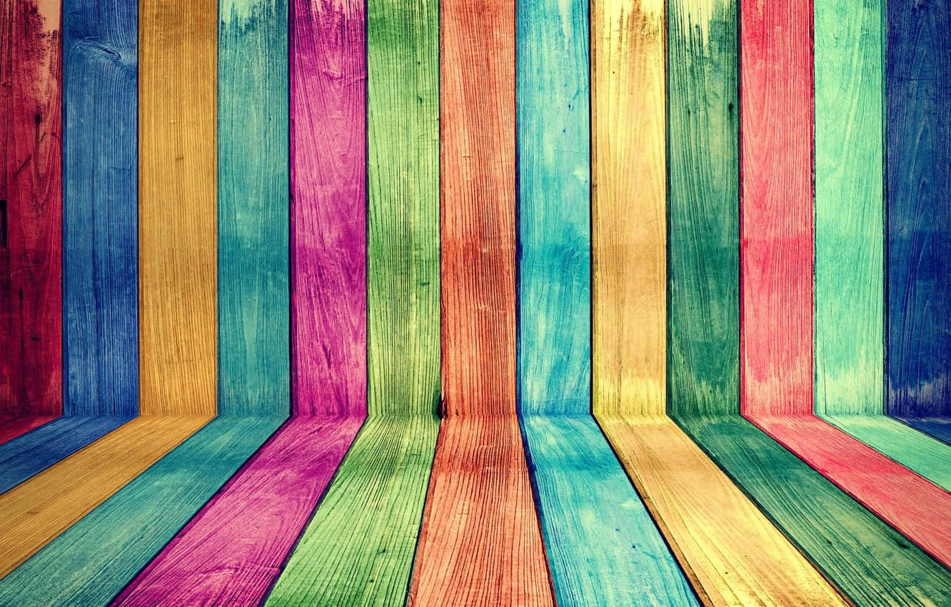 Multicolored Wood Planks Background