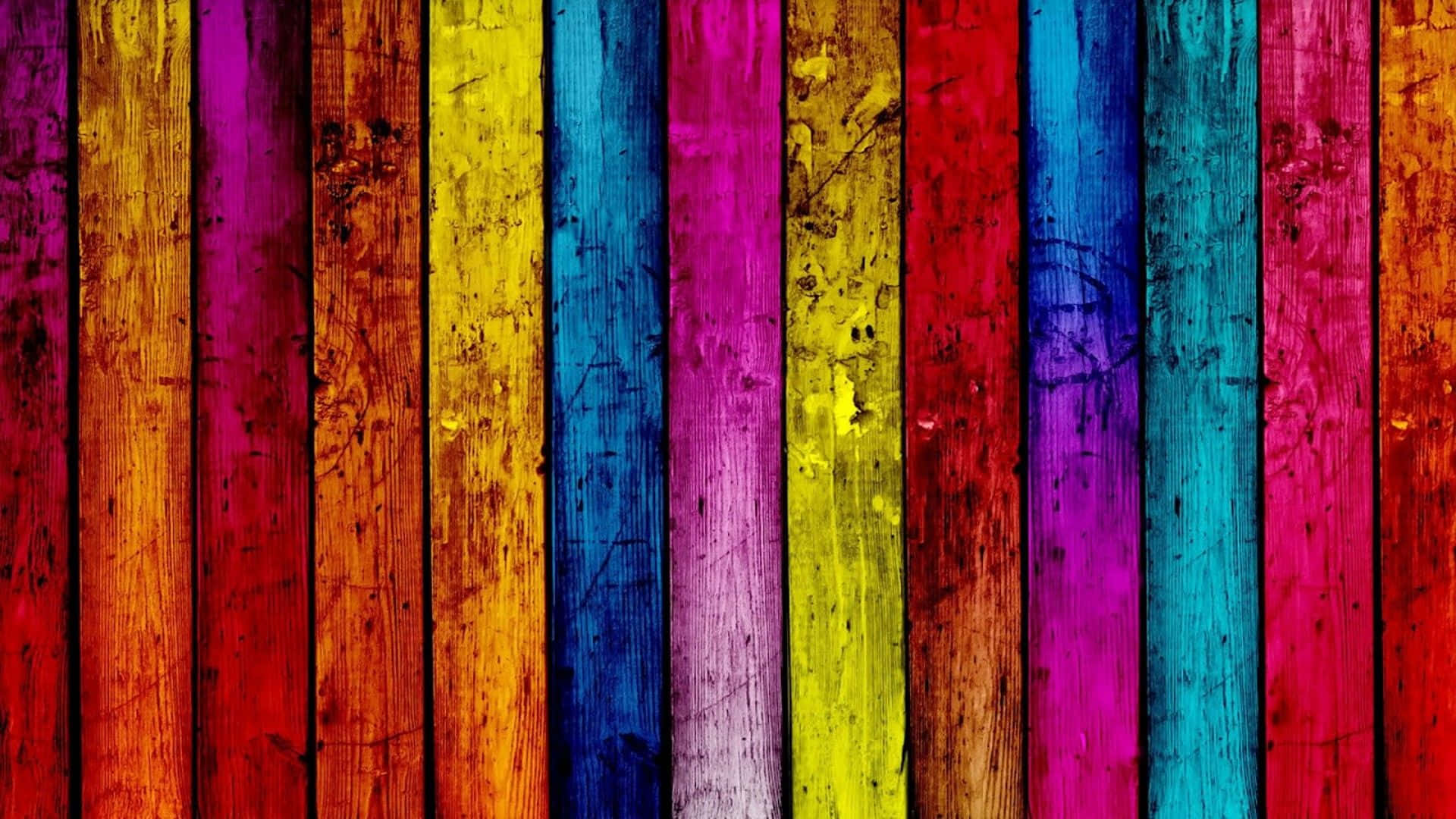 Highly Saturated Colorful Wood Background
