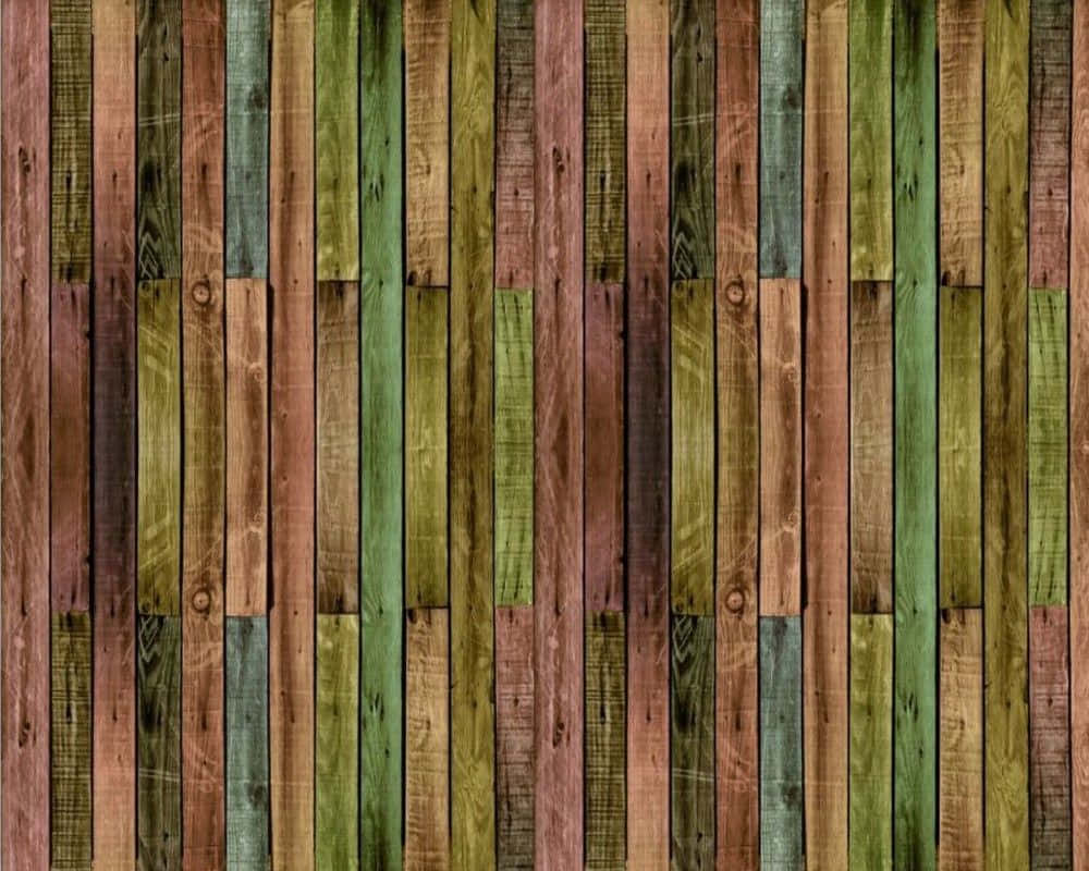 Green And Brown Thin Wood Planks Background