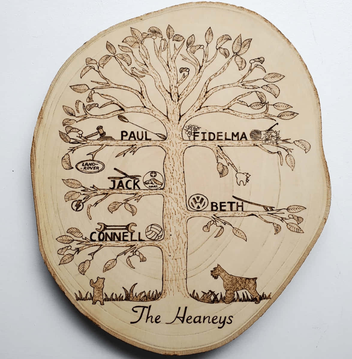 A Family Tree Made Of Wood