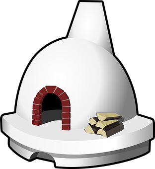 Wood Fired Pizza Oven Illustration PNG