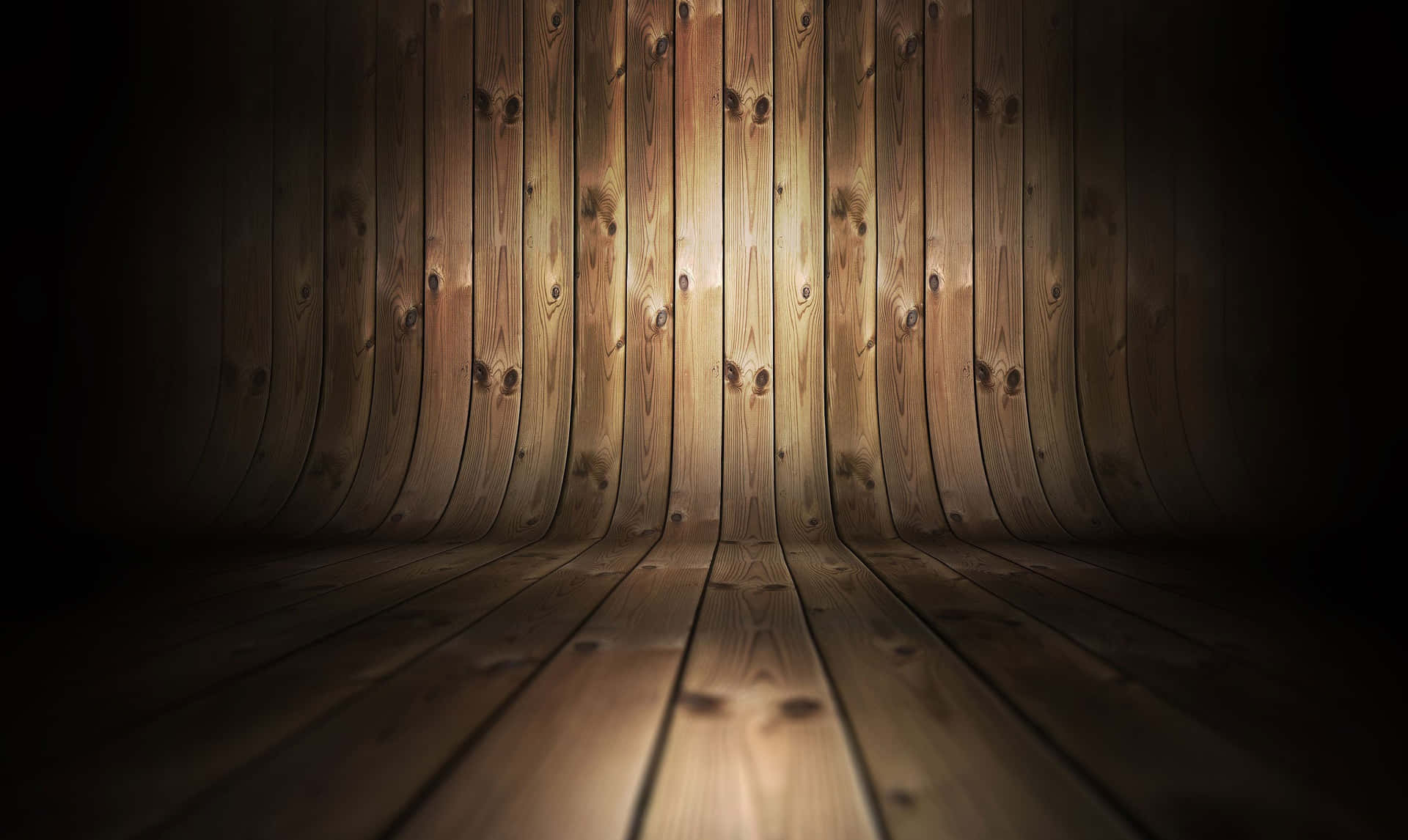 Wooden Floor Background With Light