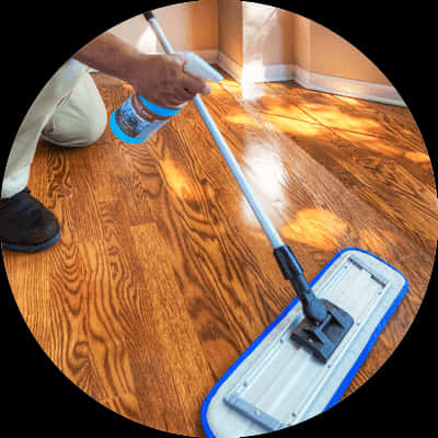 Wood Floor Cleaning Process PNG