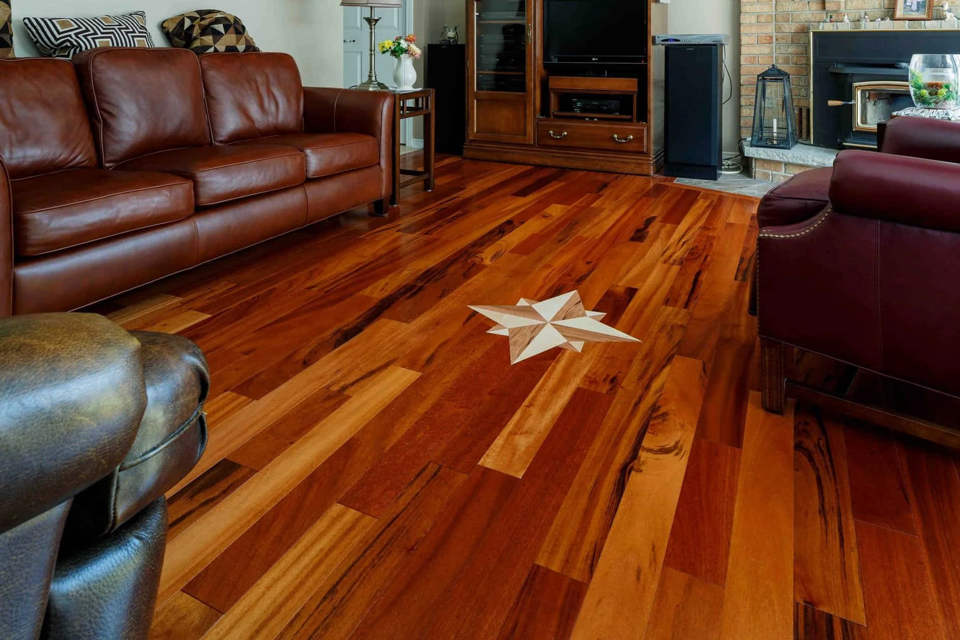 A Living Room With Hardwood Floors
