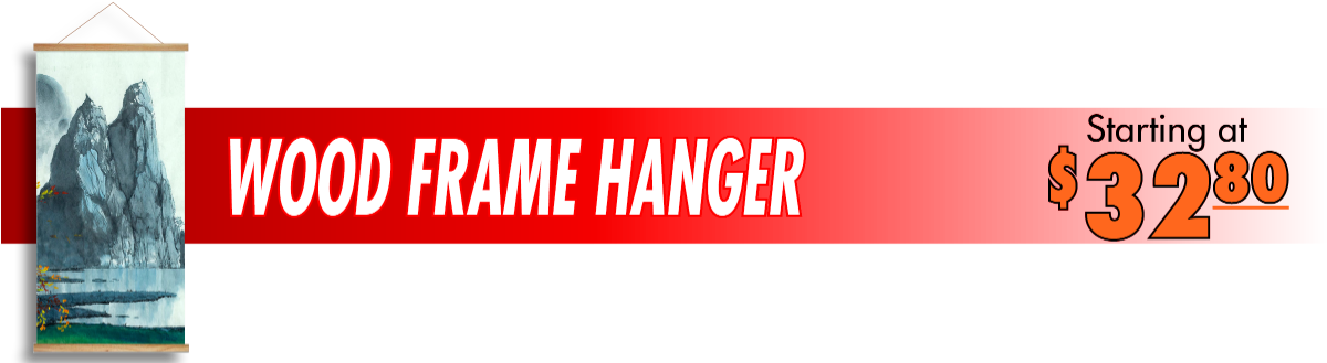 Wood Frame Hanger Advertisement Banner PNG