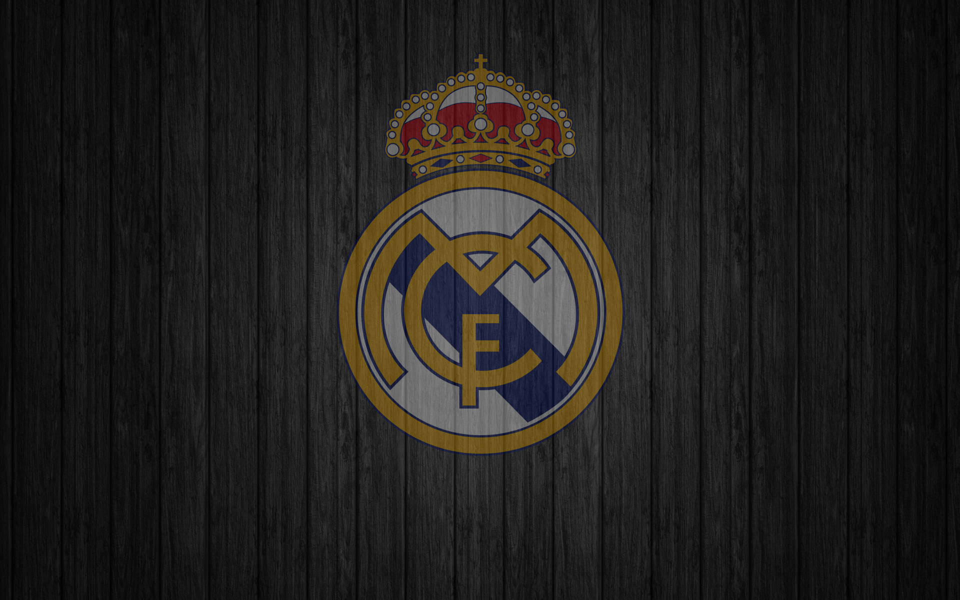 Papelde Parede De Madeira Com O Escudo Do Real Madrid Em 4k. Papel de Parede