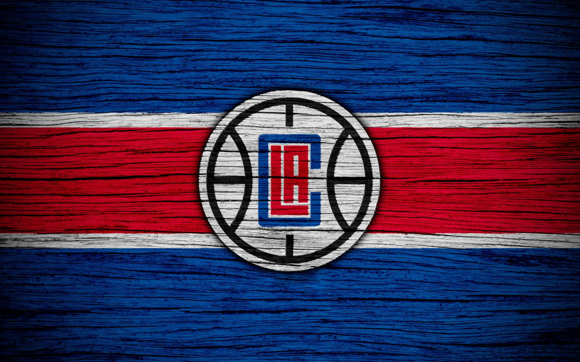 Logodei La Clippers Arricchito Con Un'illustrazione In Legno Sfondo