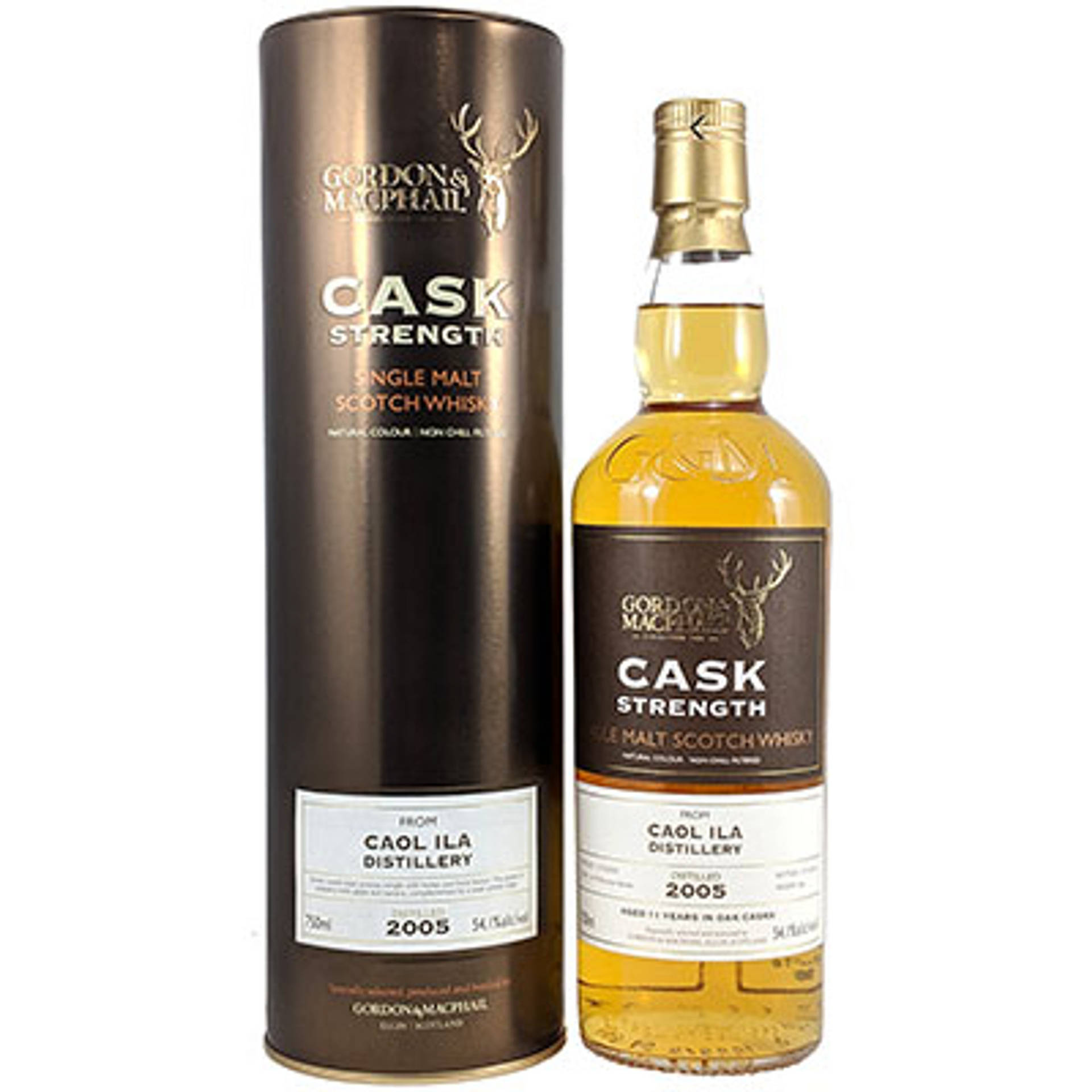 Breathtaking view of a cask strength bottle of Caol Ila Single Malt Scotch Whisky Wallpaper