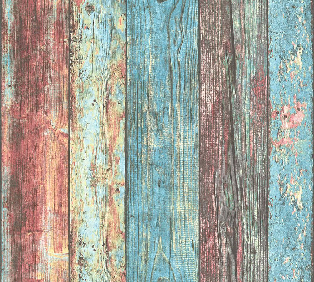 Charming Old Painted Wooden Background