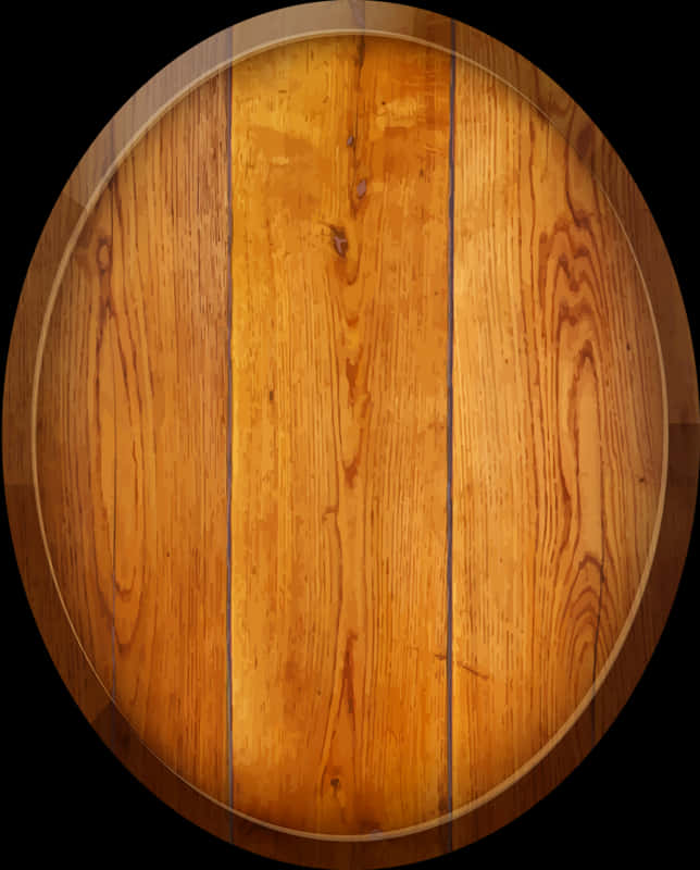 Wooden Barrel Texture Circular Frame PNG