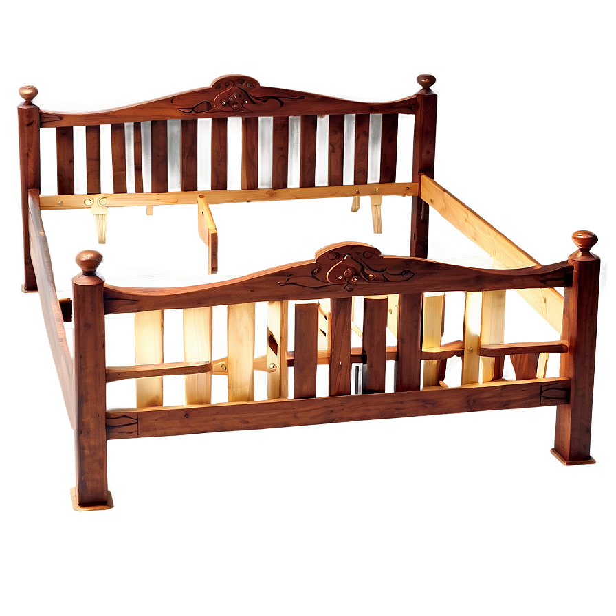 Wooden Bed Frame Png 05042024 PNG