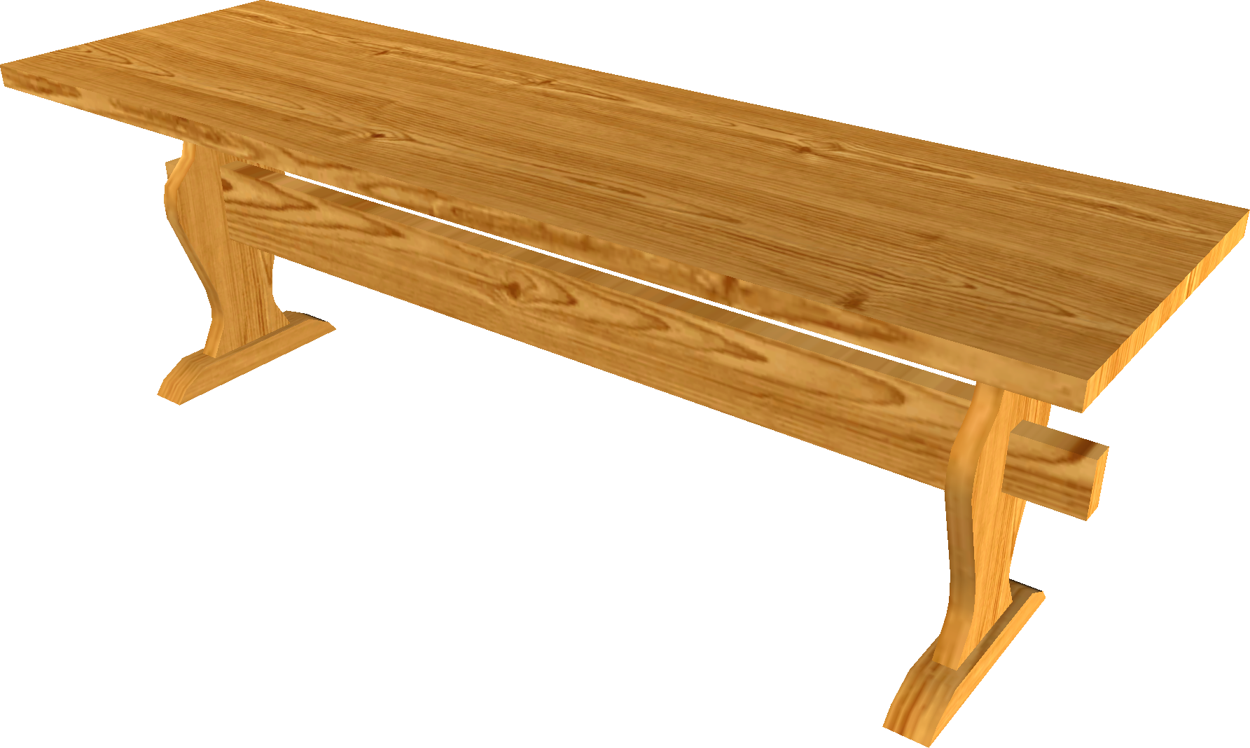 Wooden Bench Isolated Background PNG