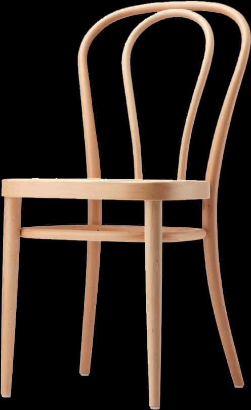 Wooden Bentwood Chair Isolated PNG