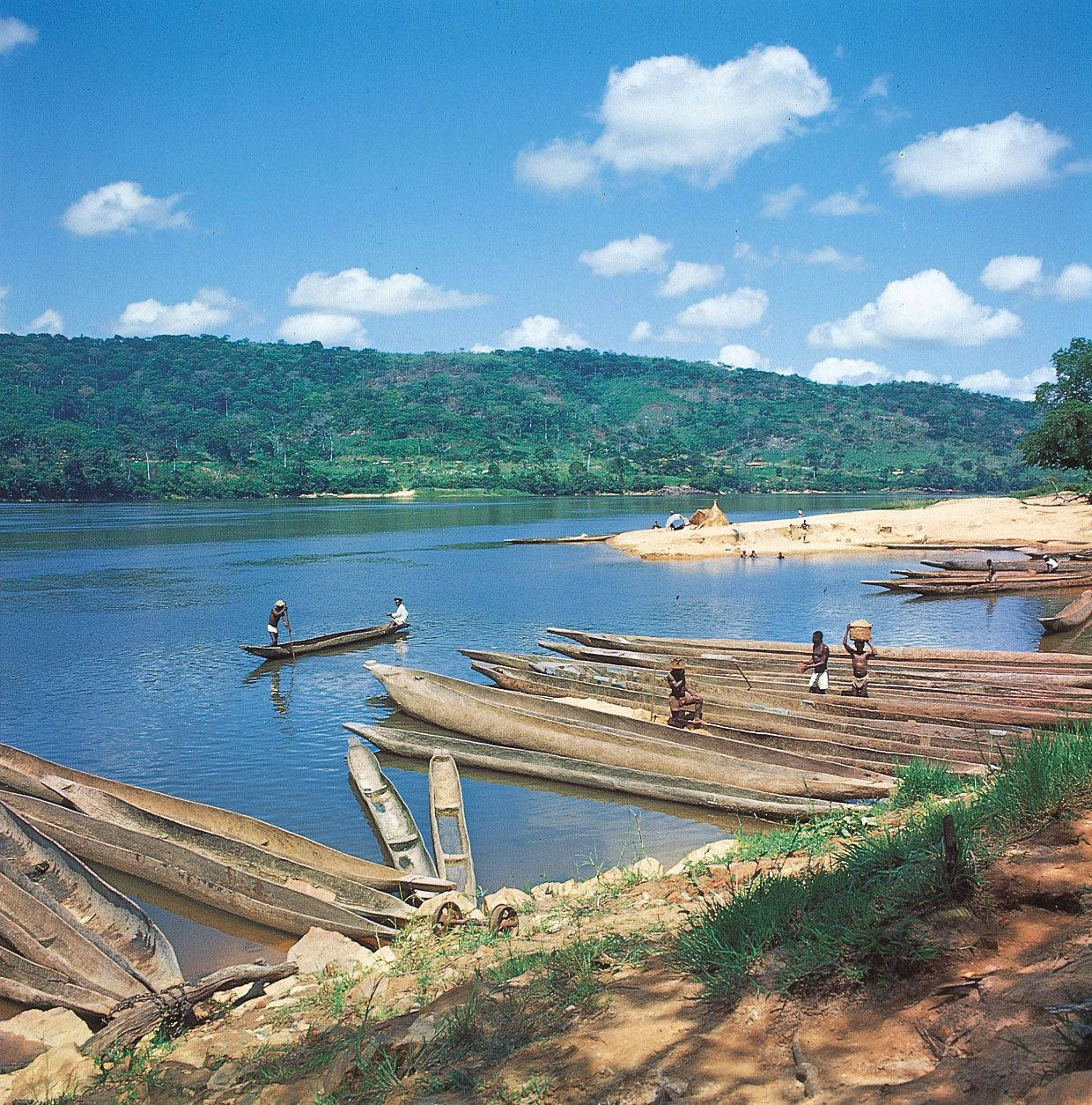 Wooden Boat In Central African Republic Picture