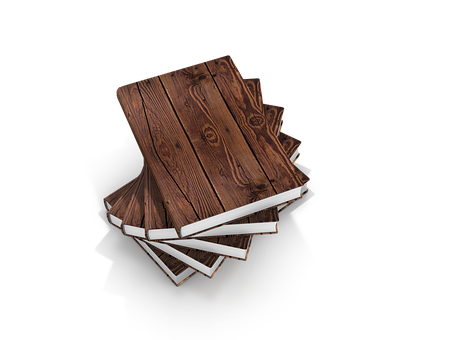 Wooden Book Sculpture PNG