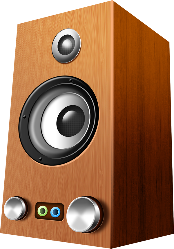 Wooden Bookshelf Speaker PNG