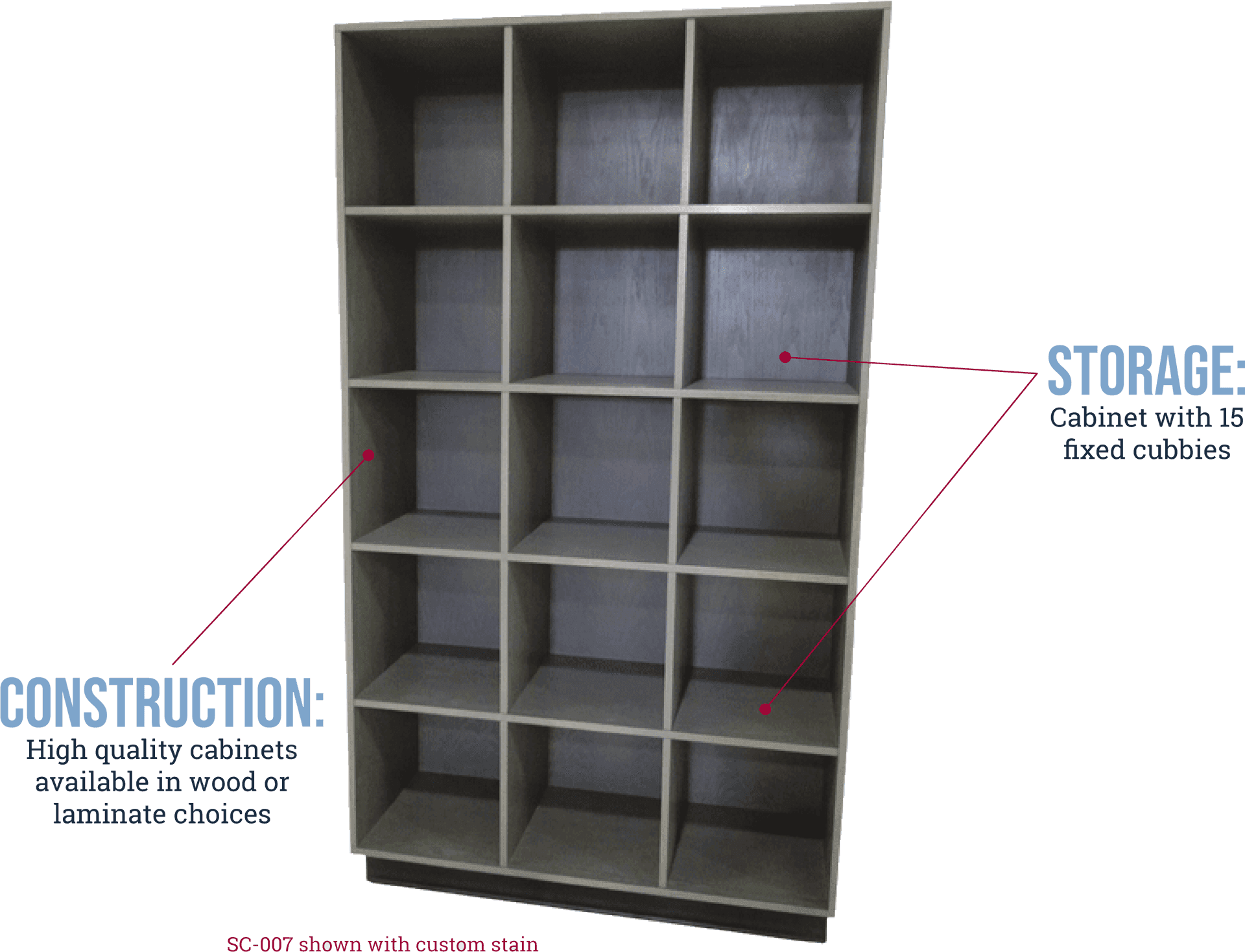 Wooden Cabinetwith Cubbies Storage Solution PNG