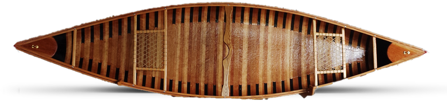 Wooden Canoe Top View PNG